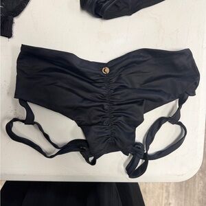 Black Ruched Lunalae Bottom